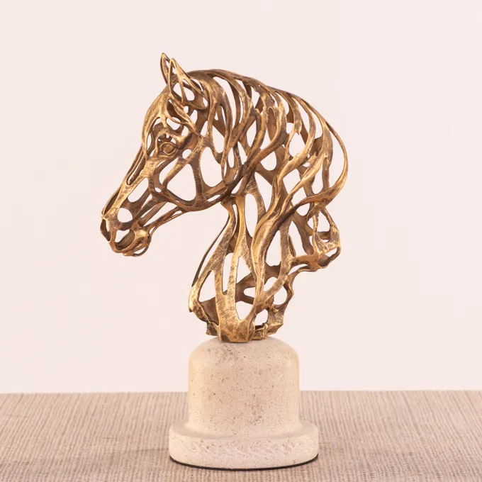 Skip to the end of the images gallery Skip to the beginning of the images gallery Product Dimensions Dimension image Valkyrie (Gold, Beige) Marble Home Decor